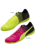 CHUTEIRA FUTSAL PUMA EVOPOWER 4.3 TRICKS IT MASCULINA - Pink/amarelo CHUTEIRA FUTSAL PUMA EVOPOWER 4.3 TRICKS IT MASCULINA - Pink/amarelo