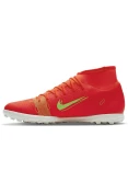 CHUTEIRA NIKE MERCURIAL SUPERFLY 8 CLUB TF SOCIETY - Laranja/verde CHUTEIRA NIKE MERCURIAL SUPERFLY 8 CLUB TF SOCIETY - Laranja/verde