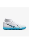 CHUTEIRA NIKE MERCURIAL SUPERFLY 9 CLUB SOCIETY MASCULINO - Branco/azul CHUTEIRA NIKE MERCURIAL SUPERFLY 9 CLUB SOCIETY MASCULINO - Branco/azul