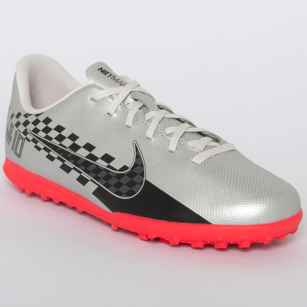 CHUTEIRA NIKE MERCURIAL VAPOR 13 CLUB NEYMAR JR TF INFANTIL - Prata/preto