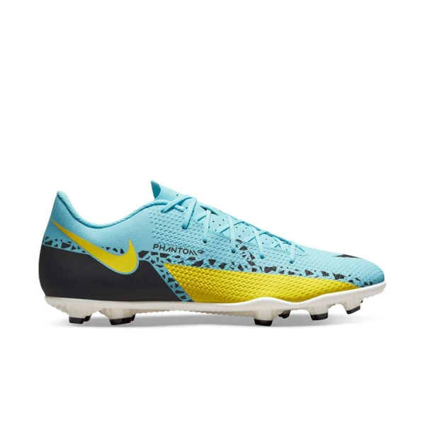 CHUTEIRA NIKE PHANTOM GT2 CLUB FG/MG CAMPO MASCULINA - Azul celeste/amarelo