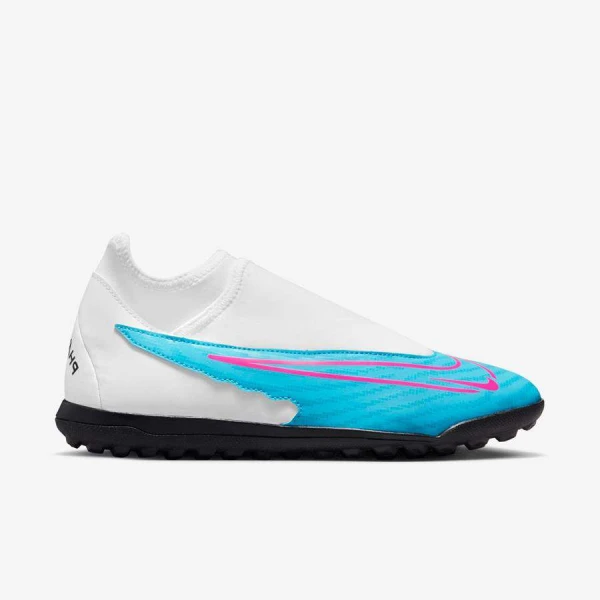 CHUTEIRA NIKE PHANTOM GX CLUB DF TF SOCIETY - Azul/branco