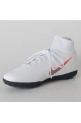 CHUTEIRA SOCIETY NIKE MERCURIALX SUPERFLY 6 CLUB TF - Branco/laranja CHUTEIRA SOCIETY NIKE MERCURIALX SUPERFLY 6 CLUB TF - Branco/laranja