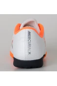 CHUTEIRA SOCIETY NIKE MERCURIALX VAPOR 12 ACADEMY TF - Branco/laranja CHUTEIRA SOCIETY NIKE MERCURIALX VAPOR 12 ACADEMY TF - Branco/laranja