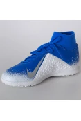 CHUTEIRA SOCIETY NIKE PHANTOM VISION CLUB DYNAMIC FIT TF - Azul/branco CHUTEIRA SOCIETY NIKE PHANTOM VISION CLUB DYNAMIC FIT TF - Azul/branco