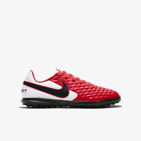 CHUTEIRA SOCIETY NIKE TIEMPO LEGEND 8 CLUB TF INFANTIL - Vermelho/branco