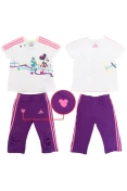 CONJUNTO ADIDAS DISNEY MINNIE INFANTIL - Branco/roxo
