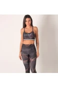 CONJUNTO COLCCI TOP E CALÇA FEMININA - Chumbo/salmao CONJUNTO COLCCI TOP E CALÇA FEMININA - Chumbo/salmao