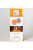 CONJUNTO VOLLO MASSAGEM COM 2 BOLAS VP1058 - Cinza/laranja CONJUNTO VOLLO MASSAGEM COM 2 BOLAS VP1058 - Cinza/laranja