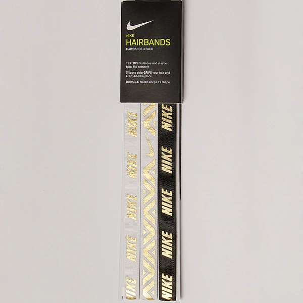 FAIXA NIKE METALIC HAIRBANDS PACOTE COM 3 - Colorido