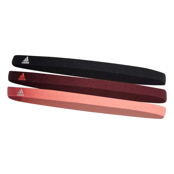 FAIXAS ADIDAS PARA CABELO PACOTE 3 UNIDADES UNISSEX - Colorido