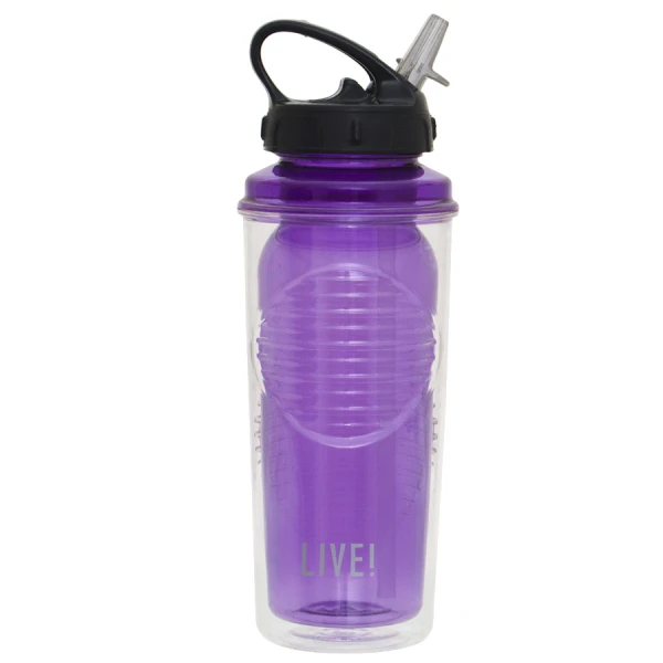 GARRAFA LIVE DOUBLE WALL 590ML - Roxo