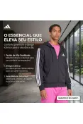 JAQUETA ADIDAS 3 STRIPES ESSENTIALS MASCULINA - Preto/branco JAQUETA ADIDAS 3 STRIPES ESSENTIALS MASCULINA - Preto/branco