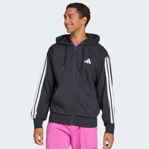 JAQUETA ADIDAS 3 STRIPES ESSENTIALS MASCULINA - Preto/branco