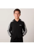 JAQUETA ADIDAS ESSENTIALS 3S INFANTIL - Preto/branco JAQUETA ADIDAS ESSENTIALS 3S INFANTIL - Preto/branco
