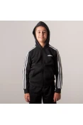 JAQUETA ADIDAS ESSENTIALS 3S INFANTIL - Preto/branco JAQUETA ADIDAS ESSENTIALS 3S INFANTIL - Preto/branco