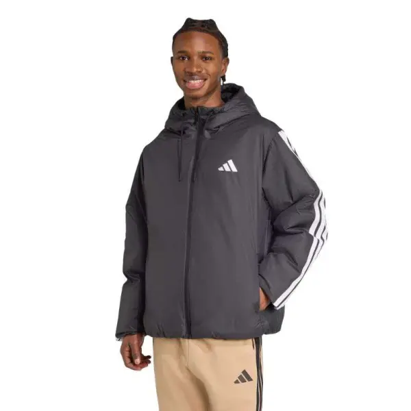 JAQUETA ADIDAS ESSENTIALS CLIMAWARM 3-STRIPES MASCULINA - Preto/branco