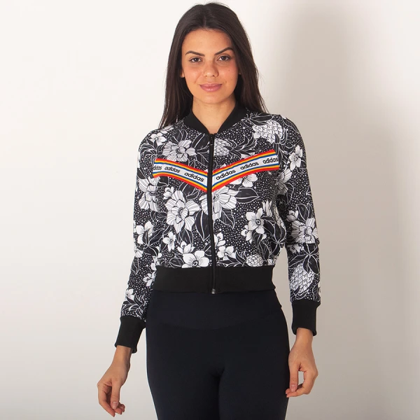 JAQUETA ADIDAS FARM RIO INFANTIL - Preto/branco