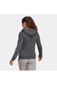 JAQUETA ADIDAS MOLETON CAPUZ ZIPER ESSENTIALS LOGO FEMININA - Grafite/rosa JAQUETA ADIDAS MOLETON CAPUZ ZIPER ESSENTIALS LOGO FEMININA - Grafite/rosa
