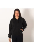 JAQUETA ADIDAS MUST HAVES 3S FEMININA - Preto JAQUETA ADIDAS MUST HAVES 3S FEMININA - Preto
