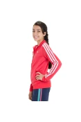 JAQUETA ADIDAS PES ESS 3S GIRLS INFANTIL - Pink/branco JAQUETA ADIDAS PES ESS 3S GIRLS INFANTIL - Pink/branco