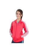 JAQUETA ADIDAS PES ESS 3S GIRLS INFANTIL - Pink/branco JAQUETA ADIDAS PES ESS 3S GIRLS INFANTIL - Pink/branco