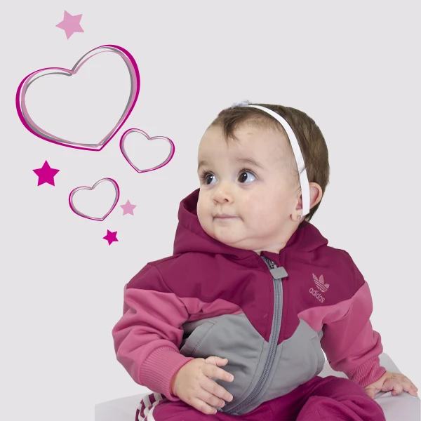JAQUETA ADIDAS TD L VIN HOODY INFANTIL - Pink/cinza