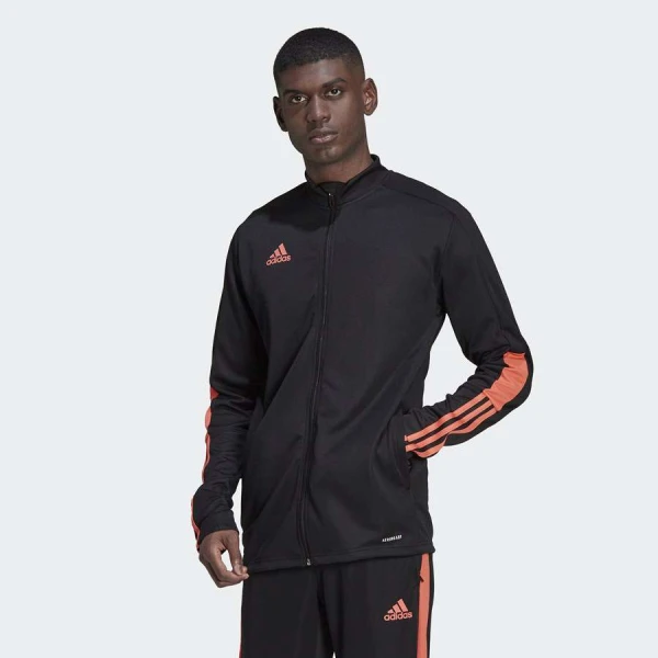 JAQUETA ADIDAS TIRO ESSENTIALS MASCULINA - Preto/vermelho