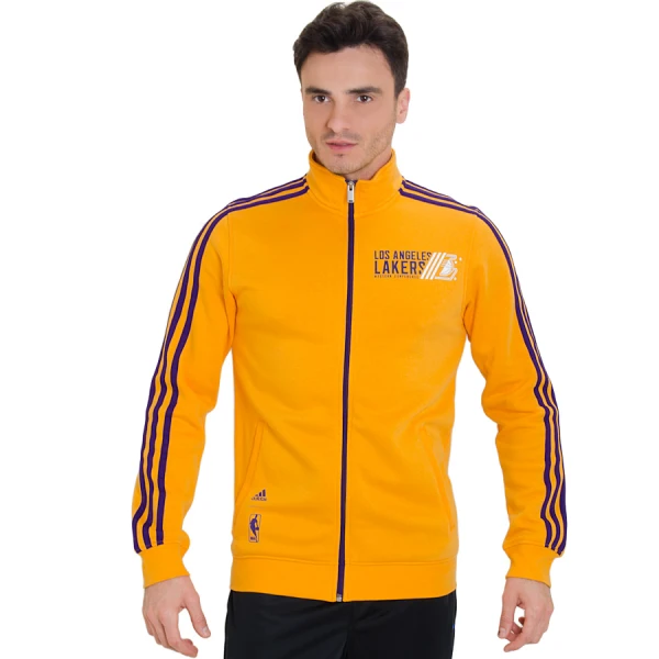 JAQUETA ADIDAS TRCK NBA LOS ANGELES LAKERS MASCULINA - Amarelo/roxo