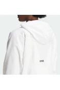 JAQUETA ADIDAS Z.N.E. MOLETOM COM CAPUZ E ZÍPER FEMININA - Branco JAQUETA ADIDAS Z.N.E. MOLETOM COM CAPUZ E ZÍPER FEMININA - Branco