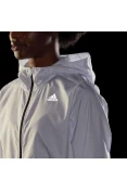 JAQUETA CORTA-VENTO ADIDAS OWN THE RUN HOODED FEMININA - Branco JAQUETA CORTA-VENTO ADIDAS OWN THE RUN HOODED FEMININA - Branco