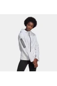 JAQUETA CORTA-VENTO ADIDAS OWN THE RUN HOODED FEMININA - Branco JAQUETA CORTA-VENTO ADIDAS OWN THE RUN HOODED FEMININA - Branco
