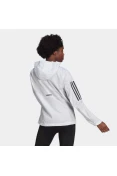 JAQUETA CORTA-VENTO ADIDAS OWN THE RUN HOODED FEMININA - Branco JAQUETA CORTA-VENTO ADIDAS OWN THE RUN HOODED FEMININA - Branco