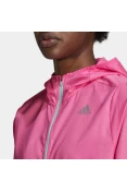 JAQUETA CORTA-VENTO ADIDAS OWN THE RUN HOODED FEMININA - Pink JAQUETA CORTA-VENTO ADIDAS OWN THE RUN HOODED FEMININA - Pink