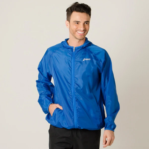 JAQUETA CORTA-VENTO ASICS BASIC WINDBREAKER MASCULINA - Azul