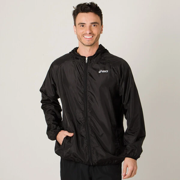 JAQUETA CORTA-VENTO ASICS BASIC WINDBREAKER MASCULINA - Preto