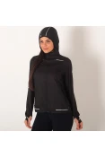 JAQUETA CORTA-VENTO ASICS LITE SHOW FEMININA - Preto JAQUETA CORTA-VENTO ASICS LITE SHOW FEMININA - Preto