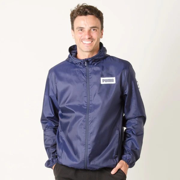 JAQUETA CORTA-VENTO PUMA REBEL WINDBREAKER MASCULINO - Marinho