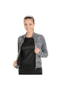 JAQUETA LIVE JACQUARD MESCLA SERPENTE FEMININA - Grafite JAQUETA LIVE JACQUARD MESCLA SERPENTE FEMININA - Grafite
