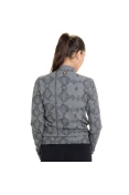 JAQUETA LIVE JACQUARD MESCLA SERPENTE FEMININA - Grafite JAQUETA LIVE JACQUARD MESCLA SERPENTE FEMININA - Grafite