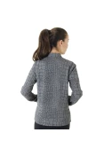 JAQUETA LIVE JACQUARD MESCLA SERPENTE FEMININA - Grafite/preto JAQUETA LIVE JACQUARD MESCLA SERPENTE FEMININA - Grafite/preto