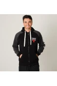 JAQUETA NBA MOLETOM BULLS MASCULINA - Preto/grafite
