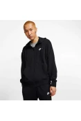 JAQUETA NIKE NSW CLUB HOODIE FZ FT MOLETON MASCULINA - Preto JAQUETA NIKE NSW CLUB HOODIE FZ FT MOLETON MASCULINA - Preto