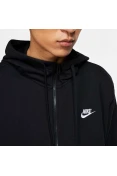 JAQUETA NIKE NSW CLUB HOODIE FZ FT MOLETON MASCULINA - Preto JAQUETA NIKE NSW CLUB HOODIE FZ FT MOLETON MASCULINA - Preto