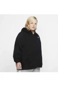 JAQUETA NIKE SPORTSWEAR ESSENTIAL PLUS SIZE FEMININA - Preto JAQUETA NIKE SPORTSWEAR ESSENTIAL PLUS SIZE FEMININA - Preto