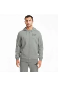 JAQUETA PUMA COM CAPUZ ESSENTIALS SMALL LOGO FZ HOODIE FL MASCULINA - Cinza JAQUETA PUMA COM CAPUZ ESSENTIALS SMALL LOGO FZ HOODIE FL MASCULINA - Cinza