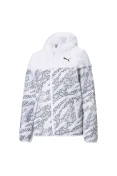 JAQUETA PUMA ESSENTIALS AOP WINDBREAKER FEMININA - Branco JAQUETA PUMA ESSENTIALS AOP WINDBREAKER FEMININA - Branco