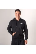 JAQUETA PUMA ESSENTIALS FZ HOODY FL MASCULINA - Preto