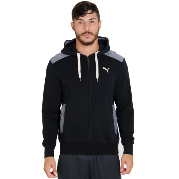 JAQUETA PUMA F.CORE HOODED SWEAT MASCULINA - Preto