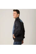 JAQUETA PUMA URUGUAI STADIUM MASCULINA - Preto/azul JAQUETA PUMA URUGUAI STADIUM MASCULINA - Preto/azul
